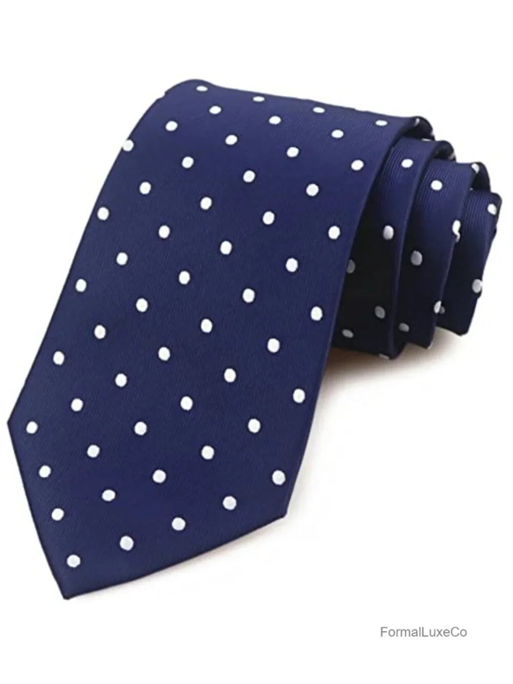 Men's Jacquard Polka Dot Necktie - Formal Skinny Tie